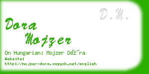 dora mojzer business card